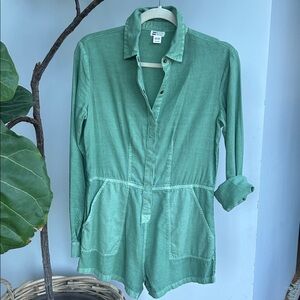 Billabong Green Long-Sleeve Romper XS
